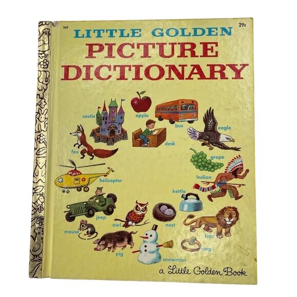 Vintage Little Golden Books Lot 4 Educational Learning Picture Dictionary Books - Picture 5 of 15
